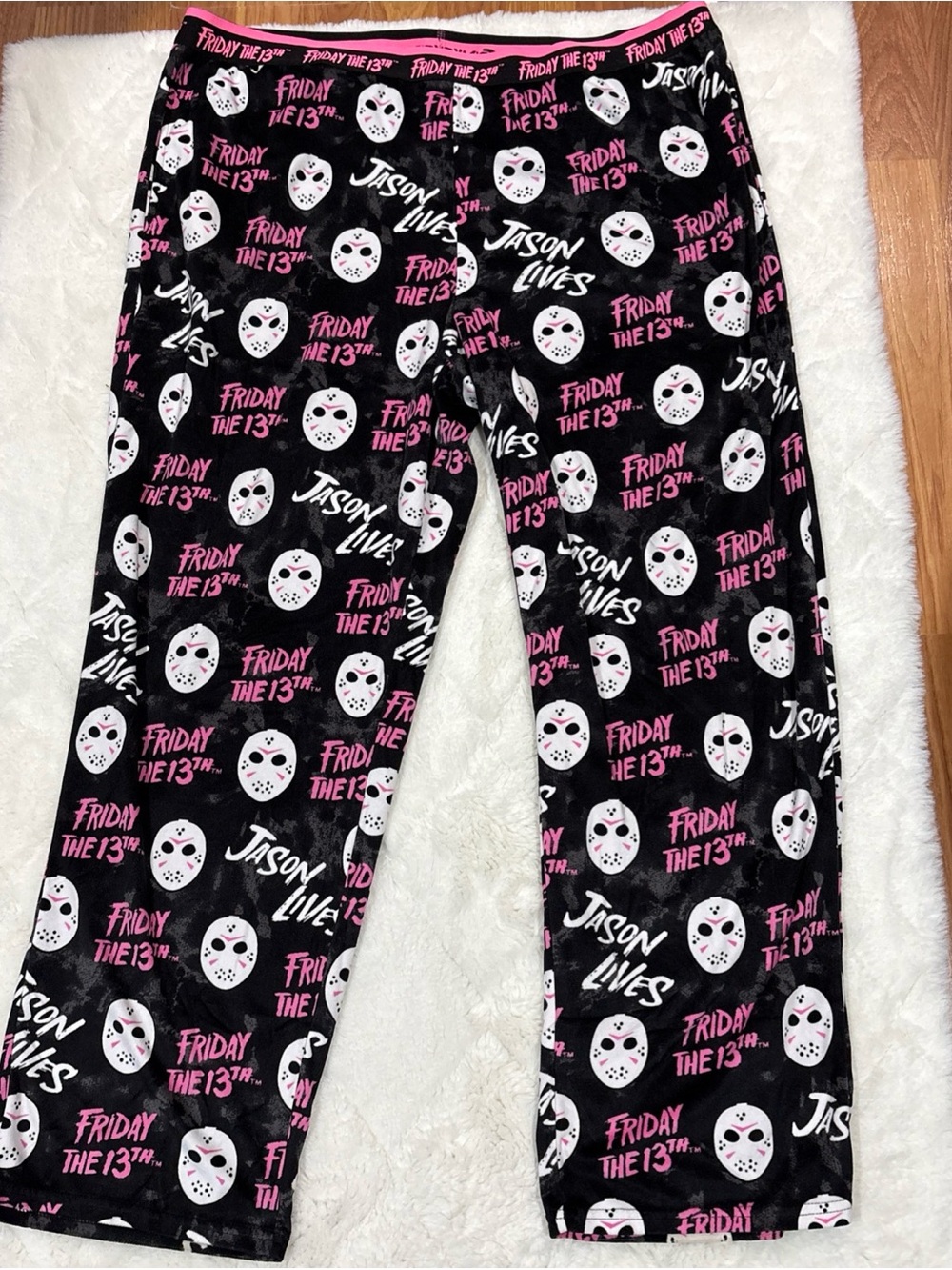 Friday the 13th Women's Halloween Velour Sleep Pants Comfy soft Sz 2X